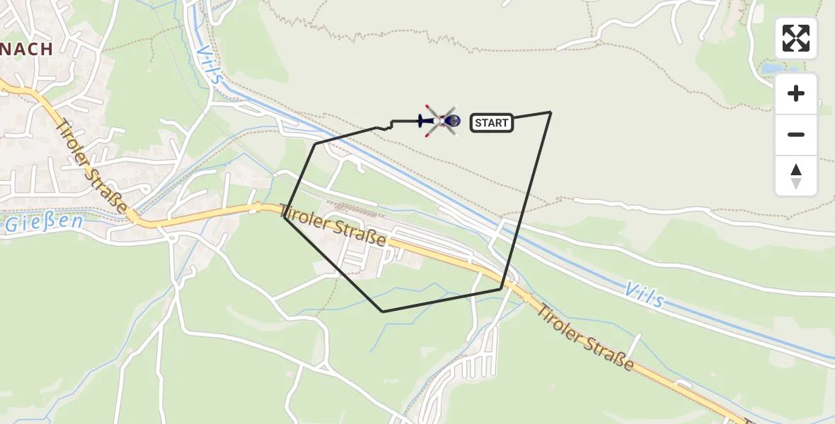 Flugroute Polizeihubschrauber Pfronten - Pfronten, 20 Oktober 2026, 11:23