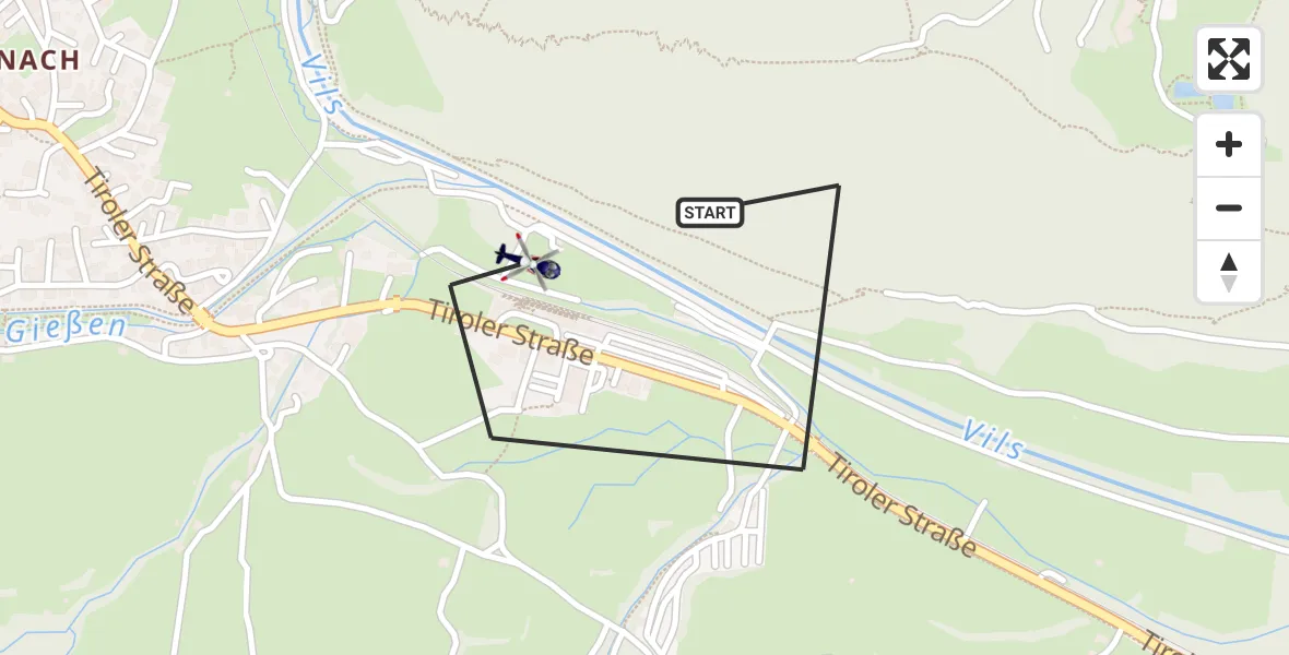 Flugroute Polizeihubschrauber Pfronten - Pfronten, 20 Oktober 2026, 11:44