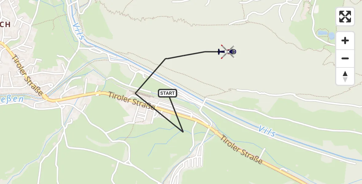 Flugroute Polizeihubschrauber Pfronten - Pfronten, 20 Oktober 2026, 11:59