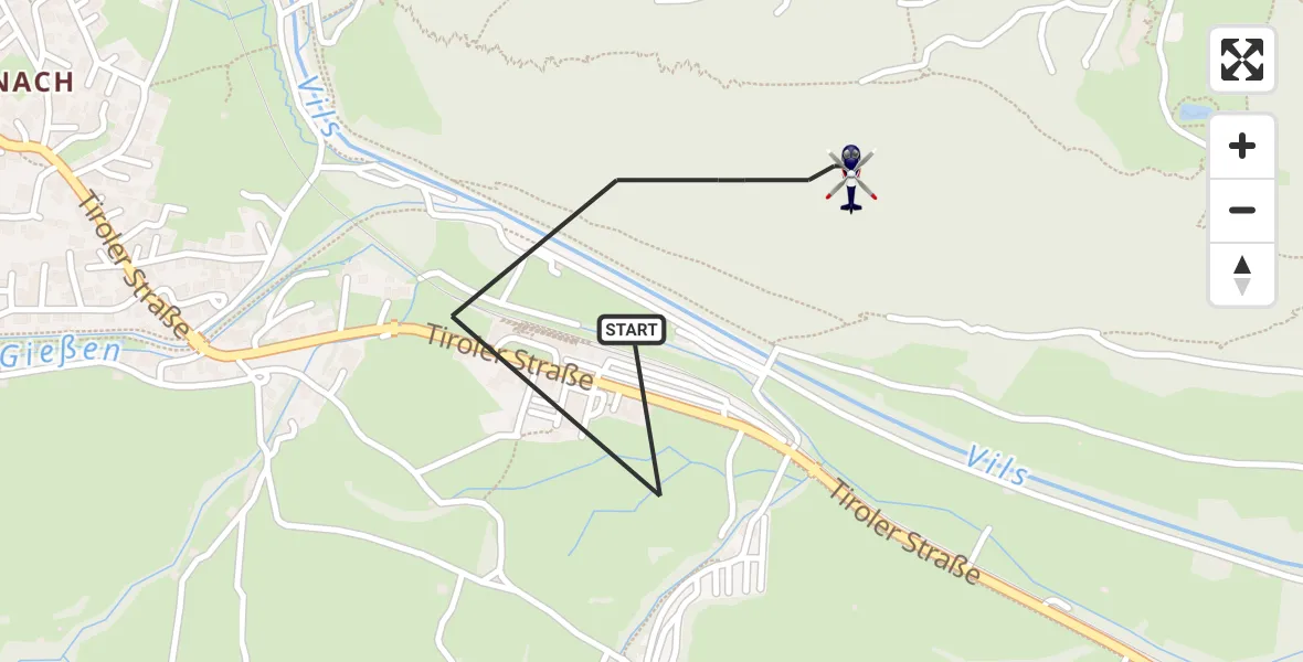 Flugroute Polizeihubschrauber Pfronten - Pfronten, 20 Oktober 2026, 12:21