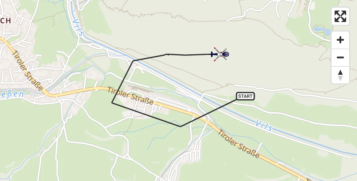 Flugroute Polizeihubschrauber Pfronten - Pfronten, 20 Oktober 2026, 12:26