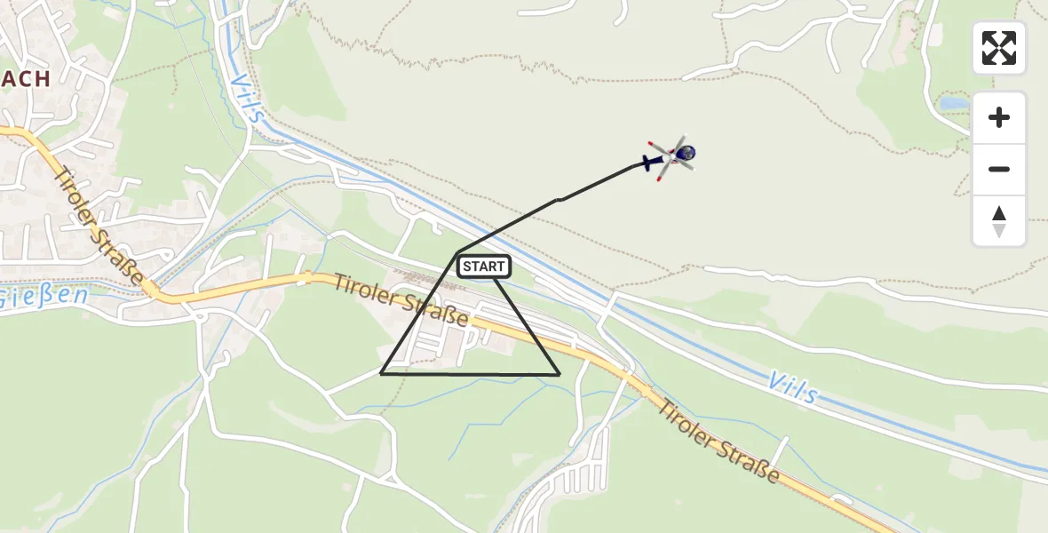 Flugroute Polizeihubschrauber Pfronten - Pfronten, 20 Oktober 2026, 13:17