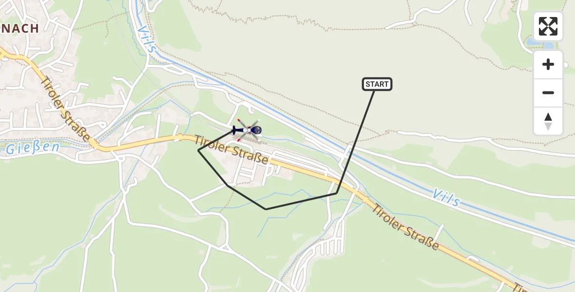 Flugroute Polizeihubschrauber Pfronten - Pfronten, 20 Oktober 2026, 13:26