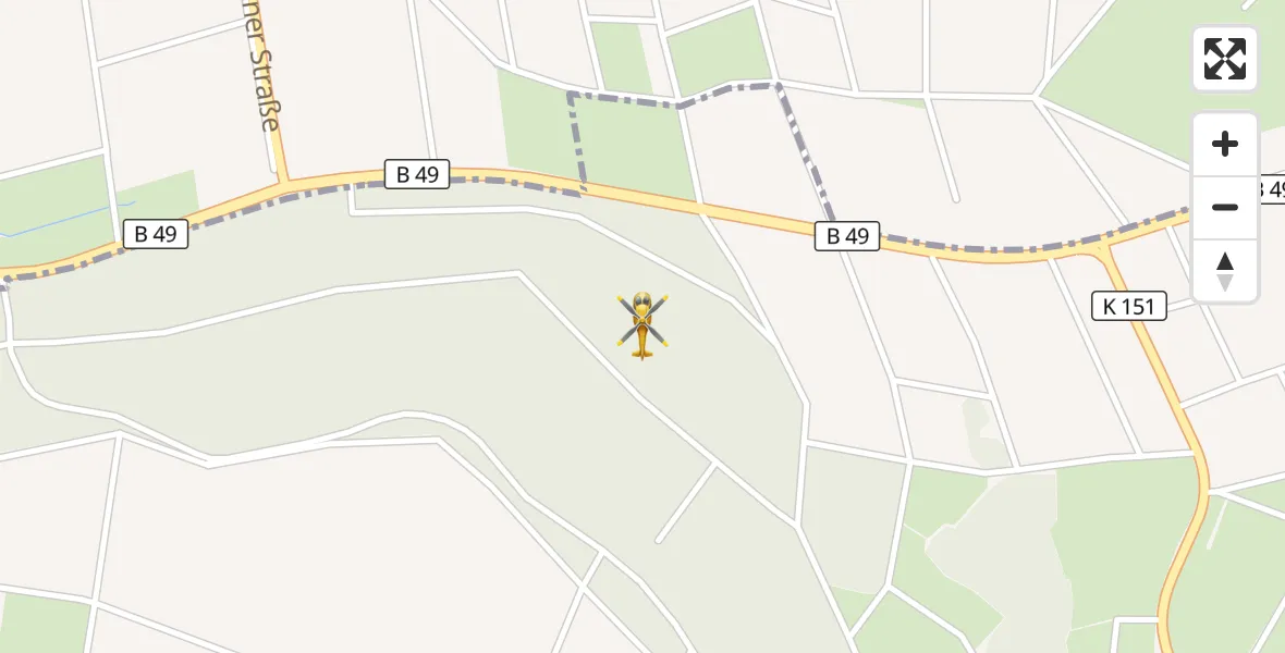 Flugroute Ambulanzhubschrauber Grünberg - Grünberg, 20 Oktober 2026, 14:19