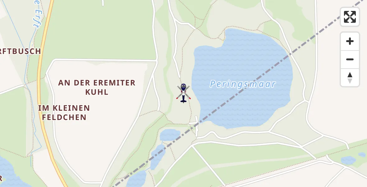 Flugroute Polizeihubschrauber Bedburg - Bedburg, 20 Oktober 2026, 14:55