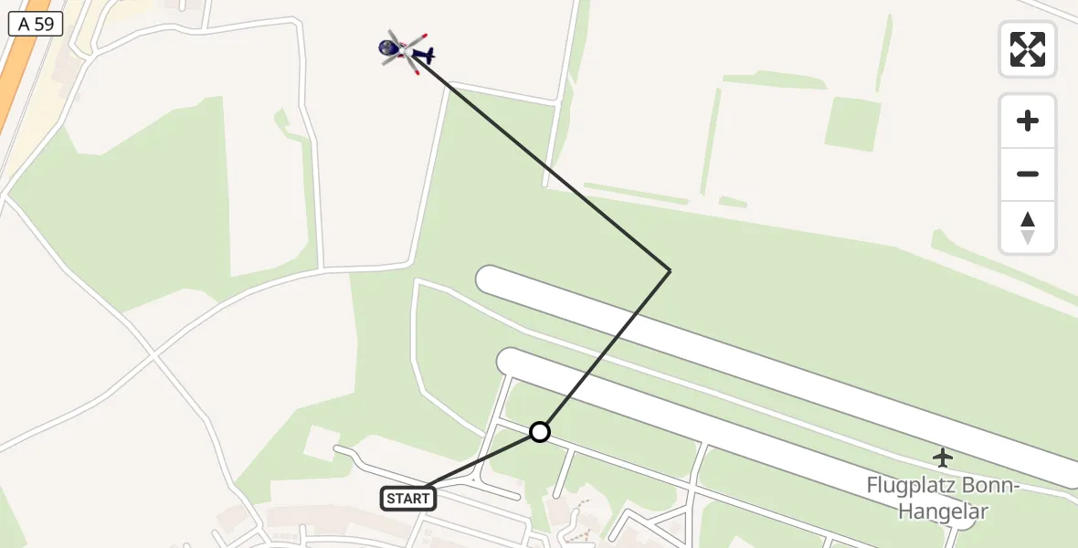 Flugroute Polizeihubschrauber Sankt Augustin - Sankt Augustin, 20 Oktober 2026, 18:00