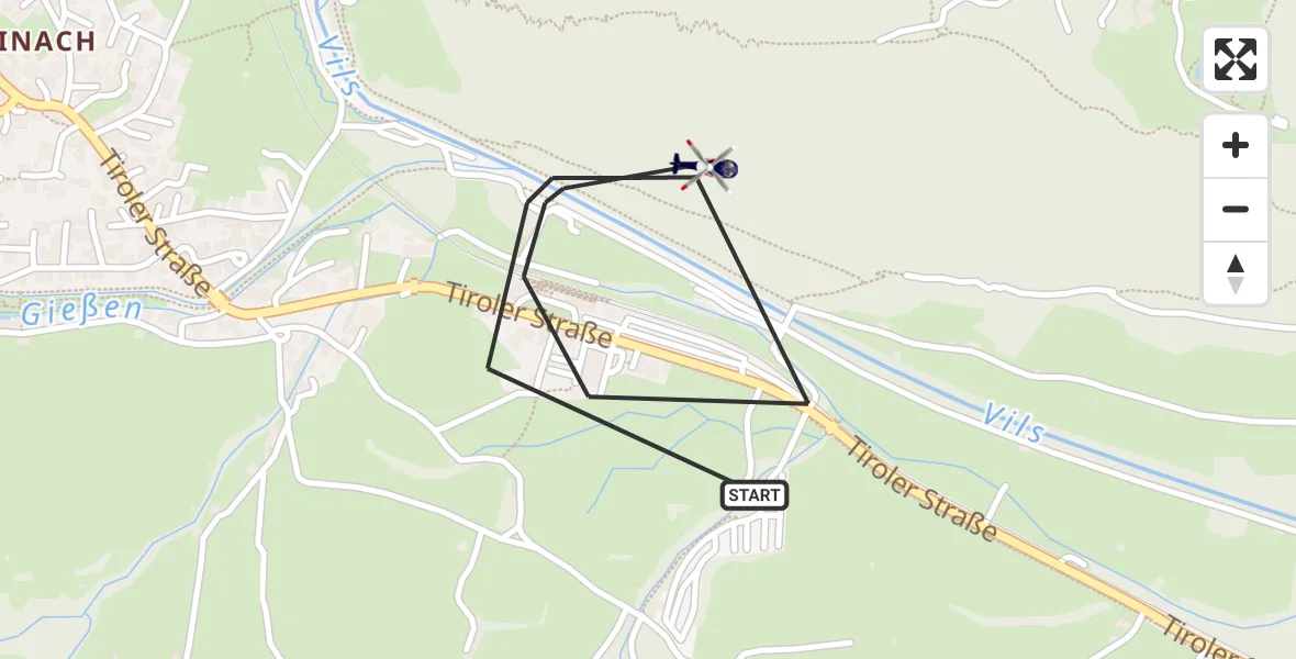 Flugroute Polizeihubschrauber Pfronten - Pfronten, 21 Oktober 2026, 07:57