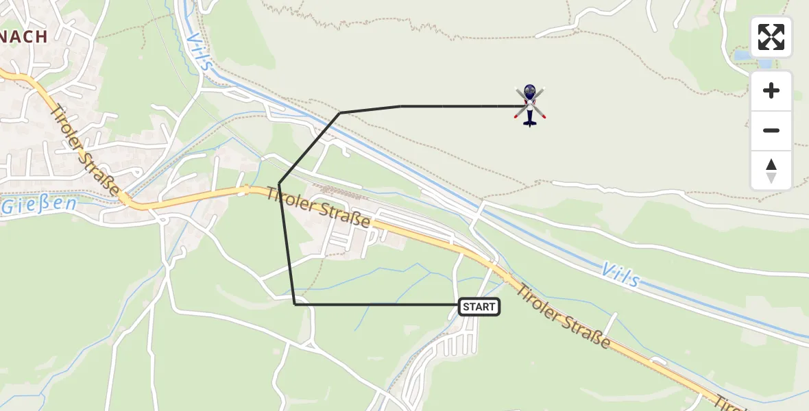 Flugroute Polizeihubschrauber Pfronten - Pfronten, 21 Oktober 2026, 08:15