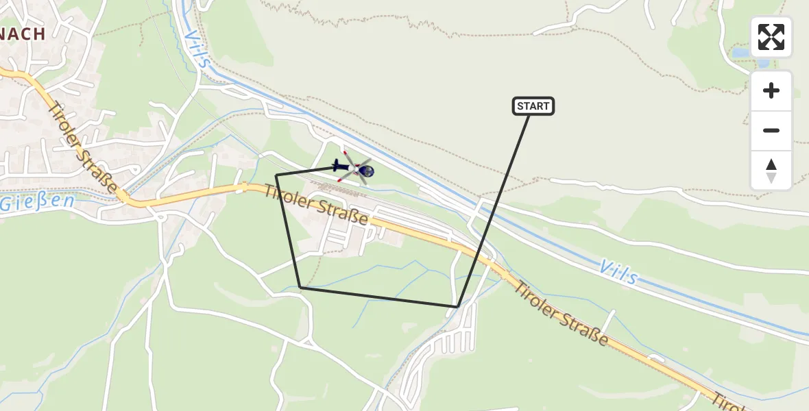 Flugroute Polizeihubschrauber Pfronten - Pfronten, 21 Oktober 2026, 08:19