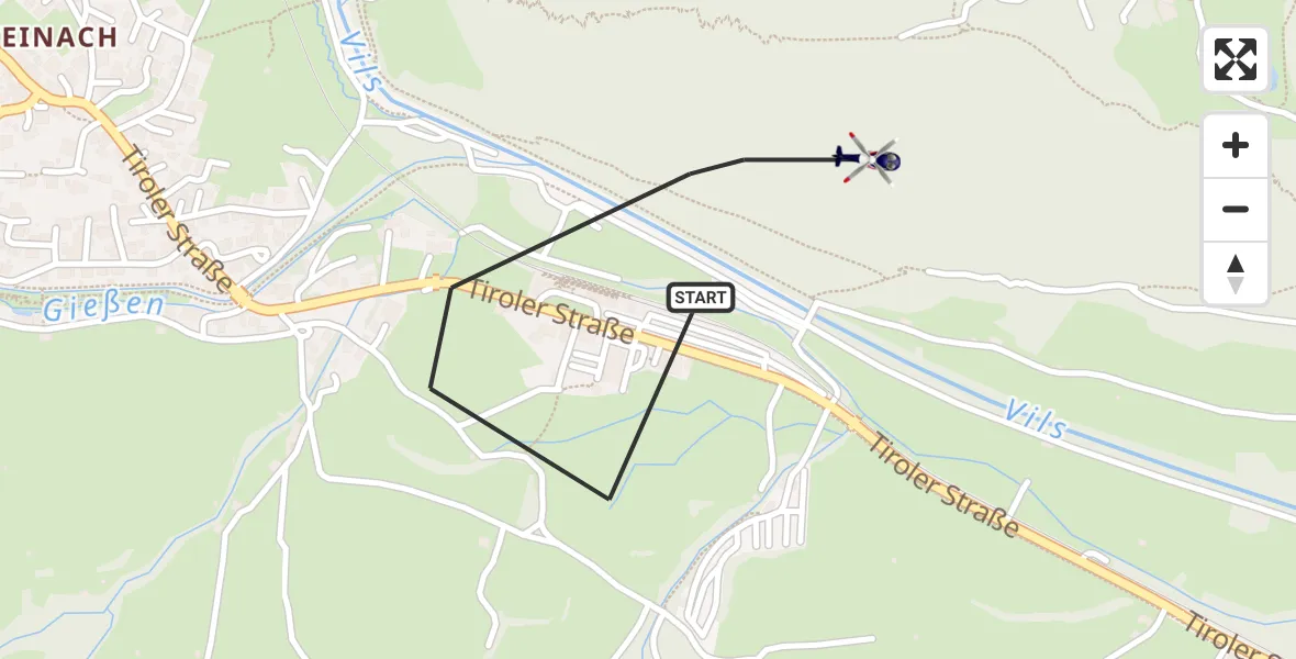 Flugroute Polizeihubschrauber Pfronten - Pfronten, 21 Oktober 2026, 08:23