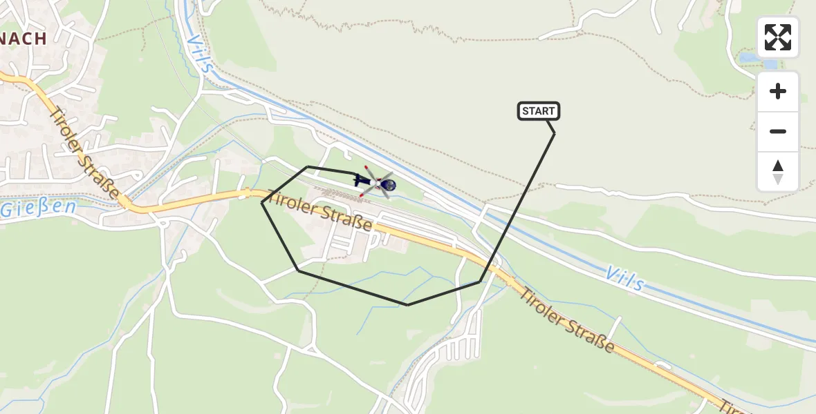 Flugroute Polizeihubschrauber Pfronten - Pfronten, 21 Oktober 2026, 08:31