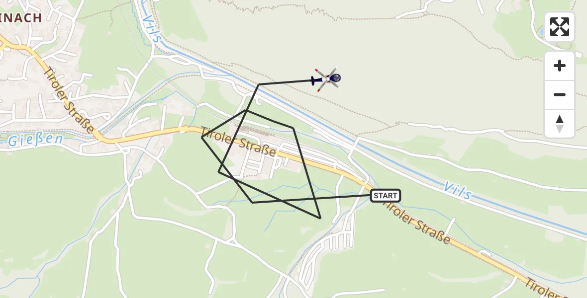 Flugroute Polizeihubschrauber Pfronten - Pfronten, 21 Oktober 2026, 08:51
