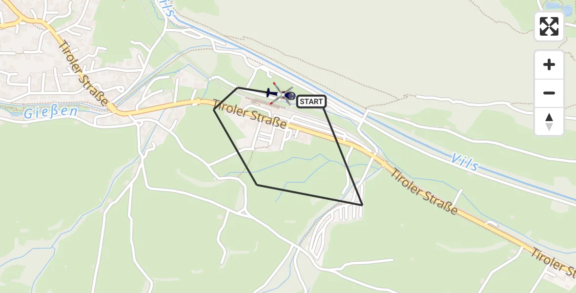 Flugroute Polizeihubschrauber Pfronten - Pfronten, 21 Oktober 2026, 09:10