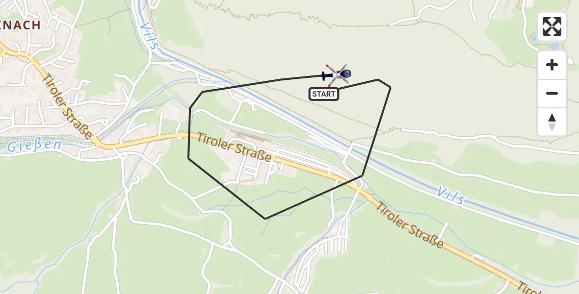 Flugroute Polizeihubschrauber Pfronten - Pfronten, 21 Oktober 2026, 09:16