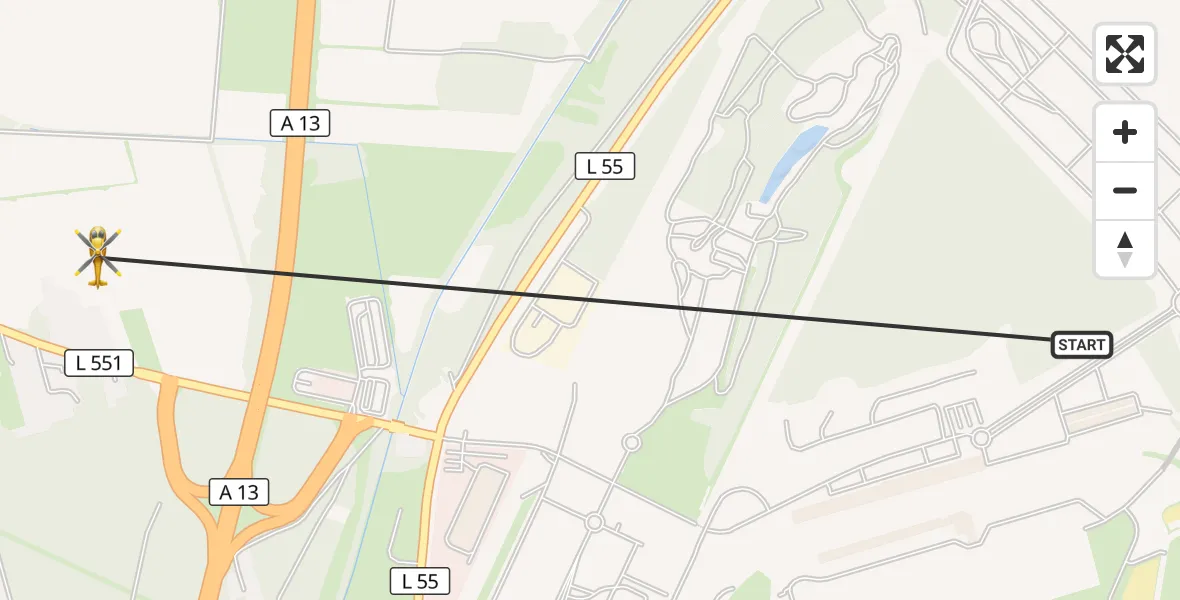 Flugroute Rettungshubschrauber Schipkau - Schipkau, 21 Oktober 2026, 10:11