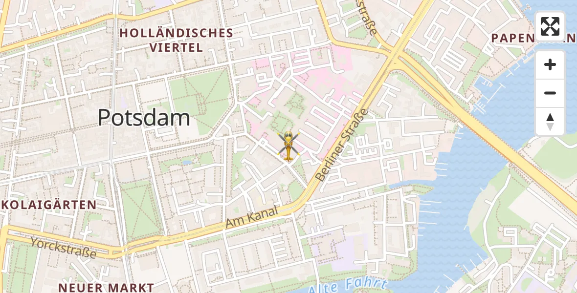 Flugroute Ambulanzhubschrauber Ernst von Bergmann Clinic Hubschrauberlandeplatz - Ernst von Bergmann Clinic Hubschrauberlandeplatz, 21 Oktober 2026, 10:35