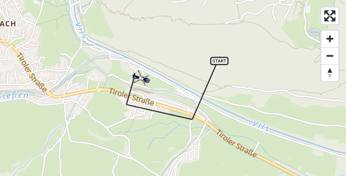 Flugroute Polizeihubschrauber Pfronten - Pfronten, 21 Oktober 2026, 11:15
