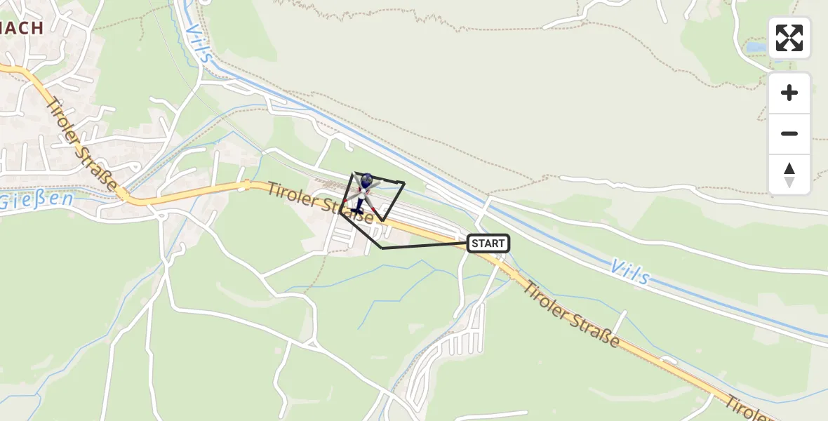 Flugroute Polizeihubschrauber Pfronten - Pfronten, 21 Oktober 2026, 11:34