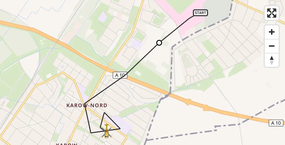 Flugroute Rettungshubschrauber Helios Clinic Berlin-Buch - Berlin, 21 Oktober 2026, 16:29