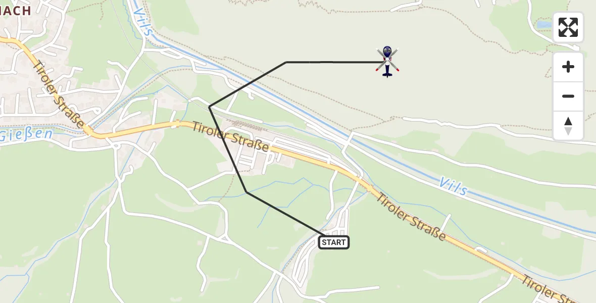 Flugroute Polizeihubschrauber Pfronten - Pfronten, 22 Oktober 2026, 08:00