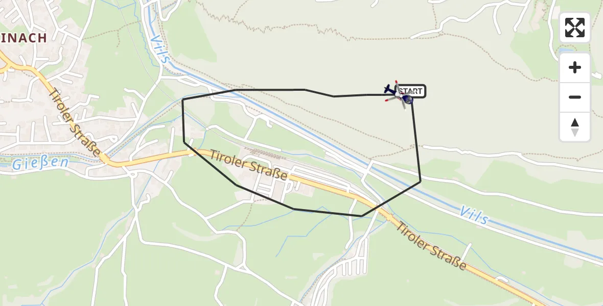 Flugroute Polizeihubschrauber Pfronten - Pfronten, 22 Oktober 2026, 08:30