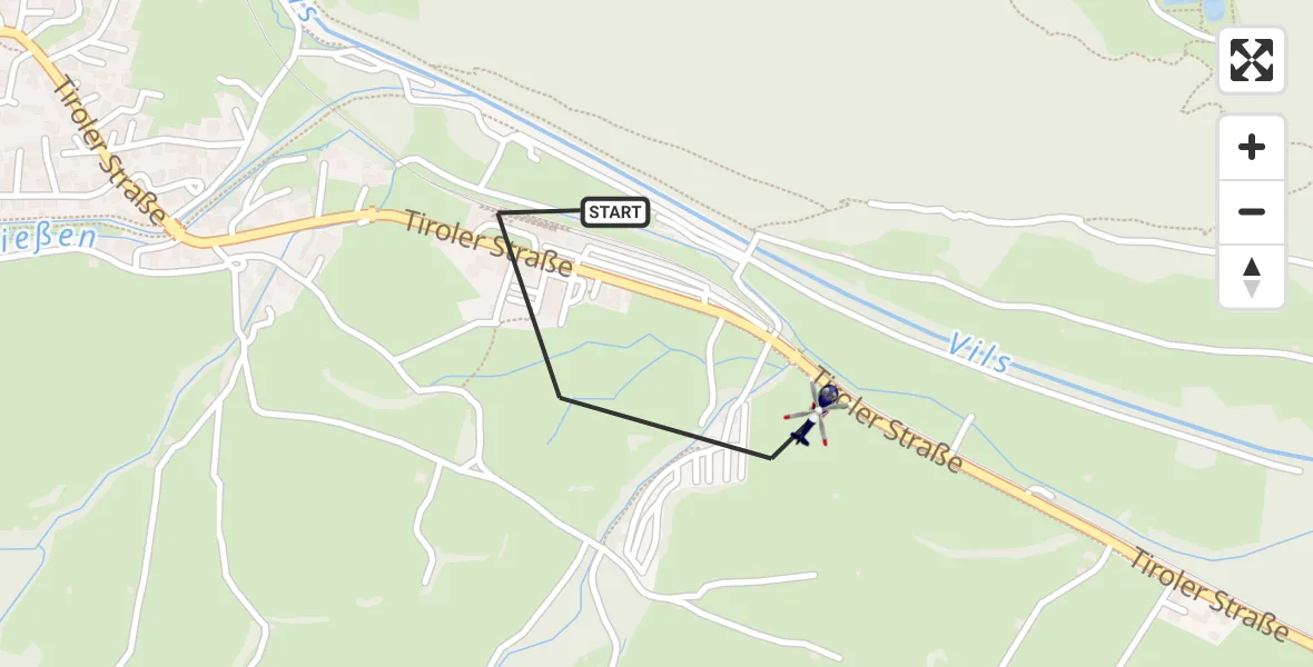 Flugroute Polizeihubschrauber Pfronten - Pfronten, 22 Oktober 2026, 09:27