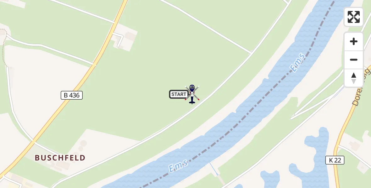 Flugroute Polizeihubschrauber Weener - Weener, 22 Oktober 2026, 09:58