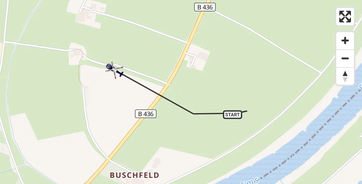 Flugroute Polizeihubschrauber Weener - Weener, 22 Oktober 2026, 10:02