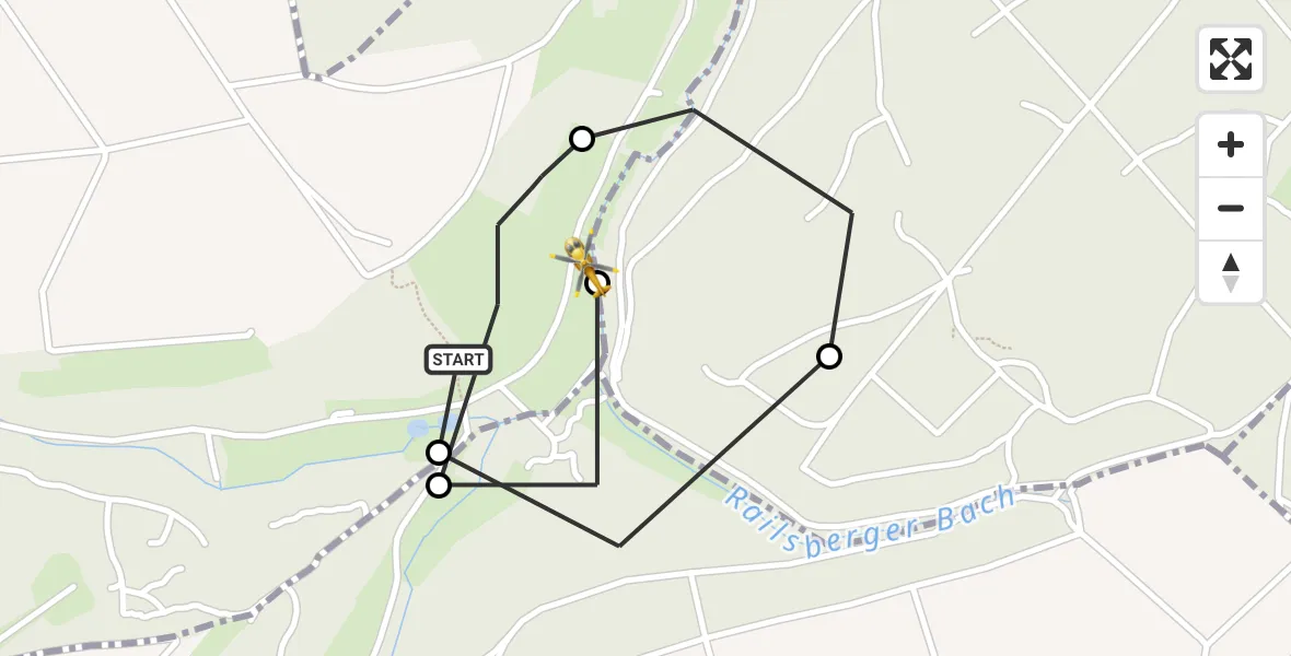 Flugroute Rettungshubschrauber Mörsfeld - Mörsfeld, 22 Oktober 2026, 11:05