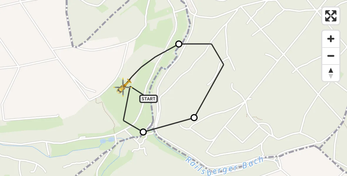 Flugroute Rettungshubschrauber Mörsfeld - Mörsfeld, 22 Oktober 2026, 11:09