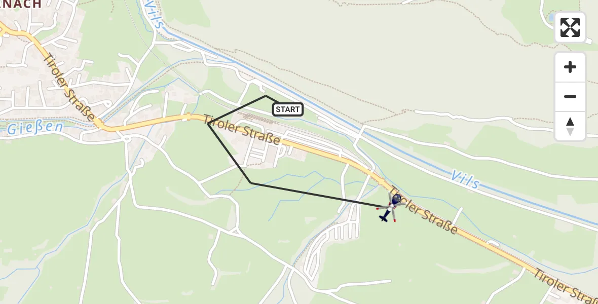 Flugroute Polizeihubschrauber Pfronten - Pfronten, 22 Oktober 2026, 11:25
