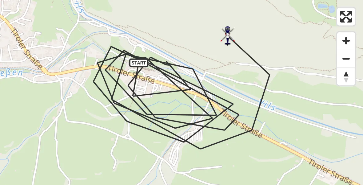 Flugroute Polizeihubschrauber Pfronten - Pfronten, 22 Oktober 2026, 12:26