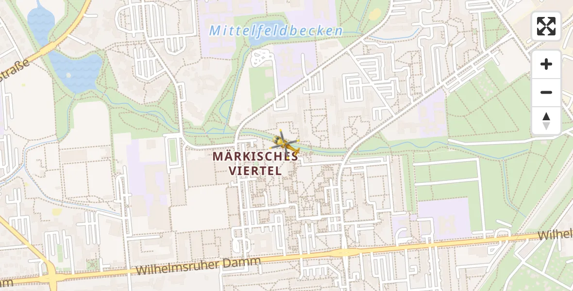 Flugroute Rettungshubschrauber Berlin - Berlin, 23 Oktober 2026, 07:33