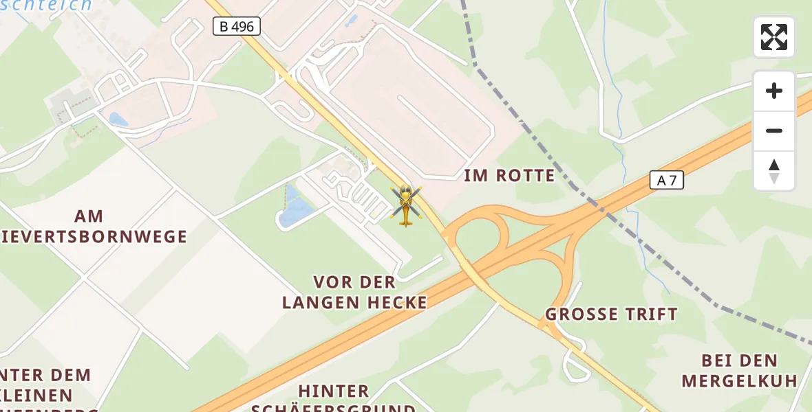 Flugroute Rettungshubschrauber Staufenberg - Staufenberg, 23 Oktober 2026, 08:11