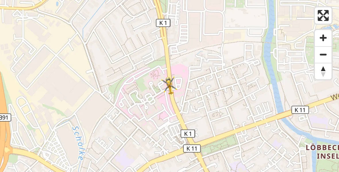 Flugroute Rettungshubschrauber Braunschweig - Braunschweig, 23 Oktober 2026, 12:22