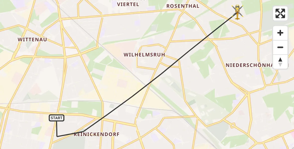 Flugroute Rettungshubschrauber Berlin - Berlin, 23 Oktober 2026, 13:28