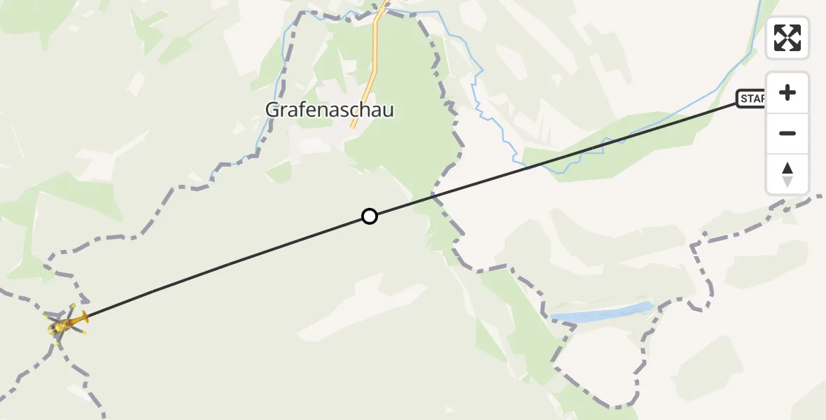 Flugroute Rettungshubschrauber Murnau a.Staffelsee - Schwaigen, 23 Oktober 2026, 14:49