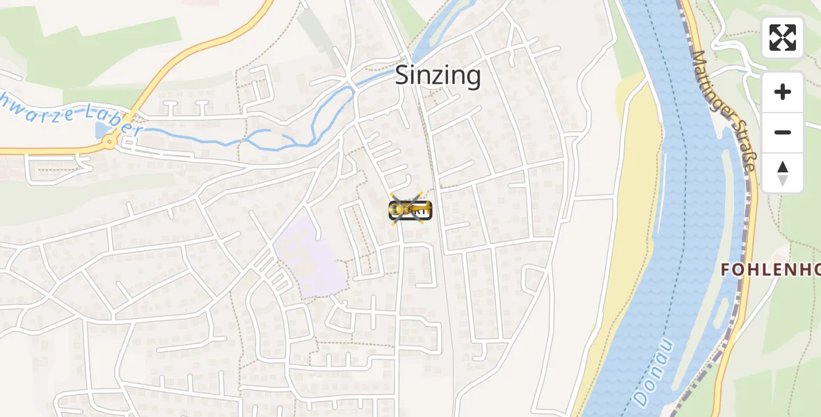 Flugroute Rettungshubschrauber Sinzing - Sinzing, 23 Oktober 2026, 18:16