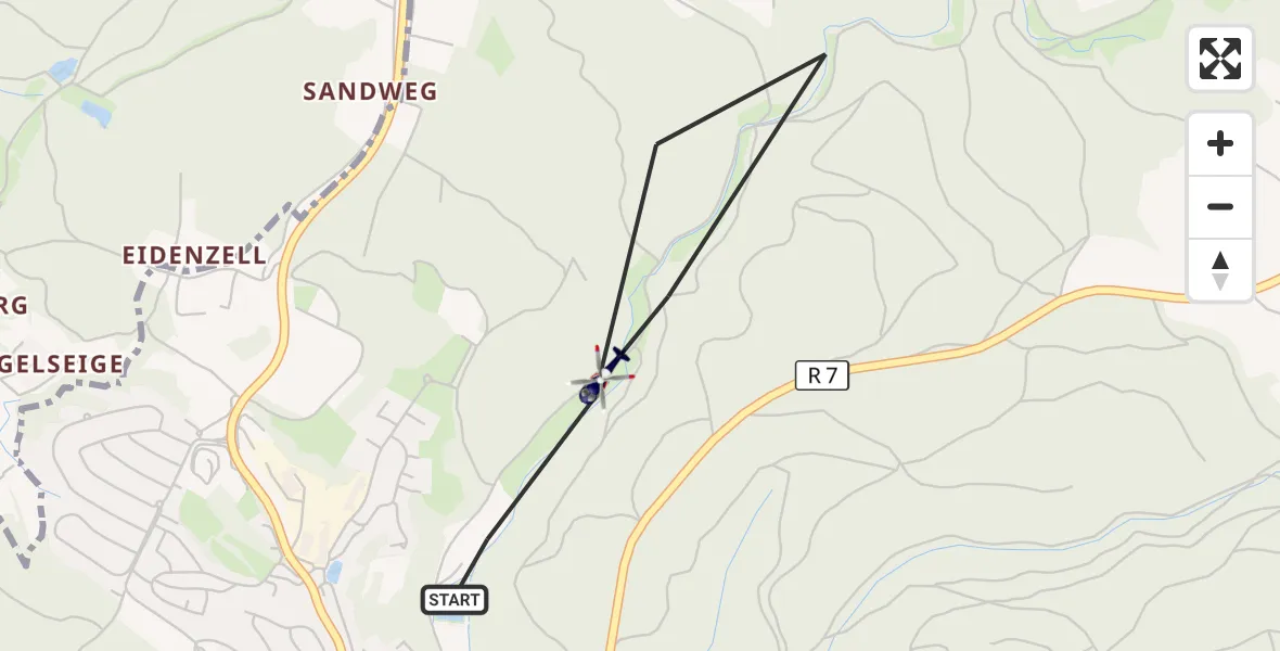 Flugroute Polizeihubschrauber Wörth a.d.Donau - Wörth a.d.Donau, 24 Oktober 2026, 10:03