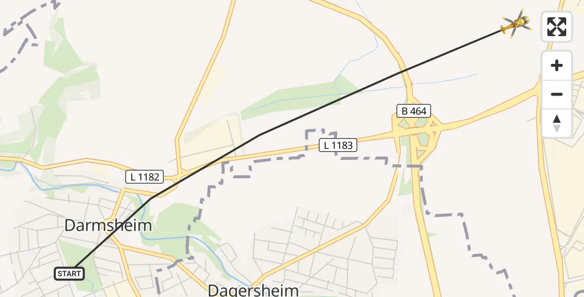 Flugroute Rettungshubschrauber Sindelfingen - Sindelfingen, 24 Oktober 2026, 14:50