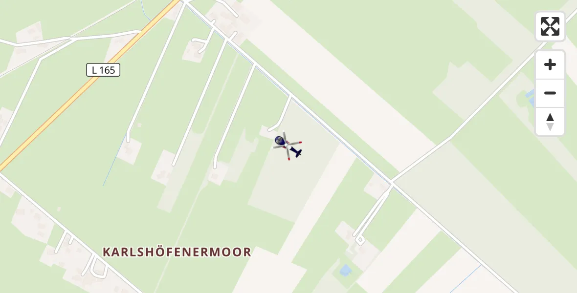 Flugroute Polizeihubschrauber Gnarrenburg - Gnarrenburg, 24 Oktober 2026, 17:15