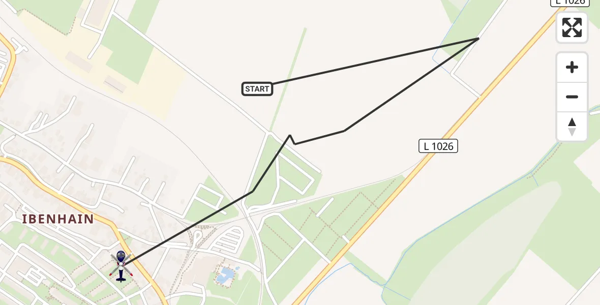 Flugroute Polizeihubschrauber Waltershausen - Waltershausen, 24 Oktober 2026, 18:42