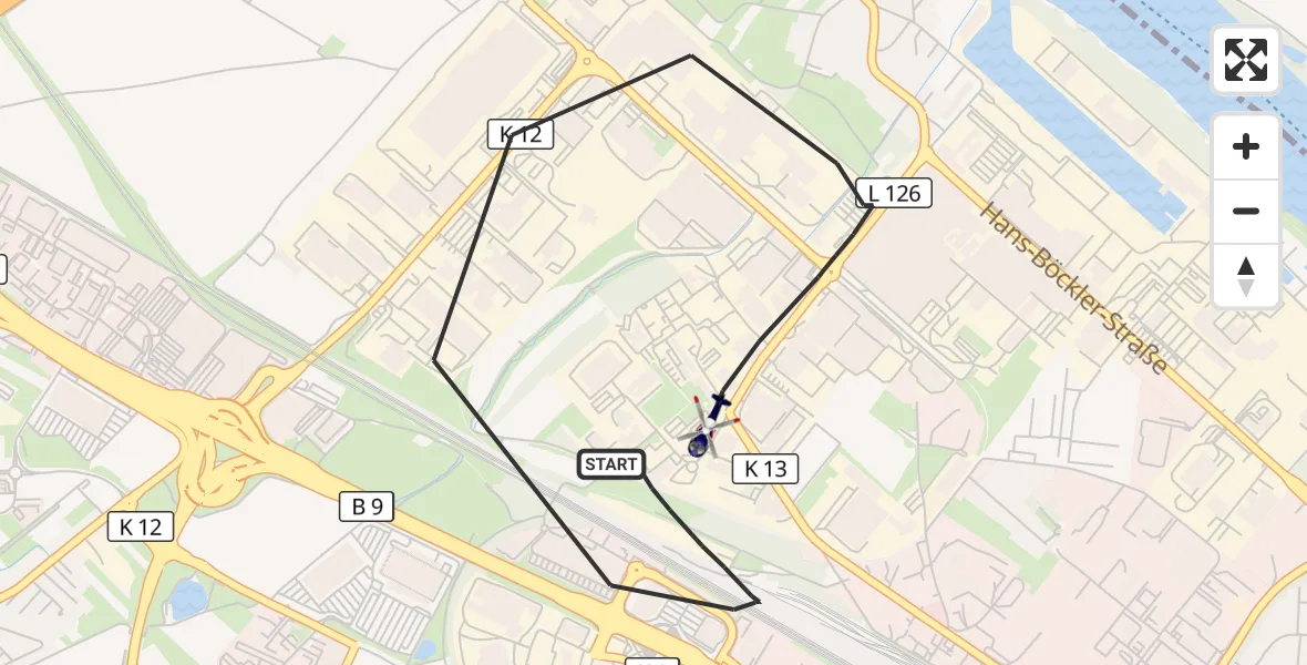 Flugroute Polizeihubschrauber Koblenz - Koblenz, 24 Oktober 2026, 19:02