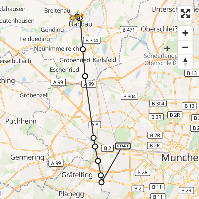 Helio 22 Rettungshubschrauber nach Helios Clinic Dachau | 24 Oktober 2026 21:58 ...