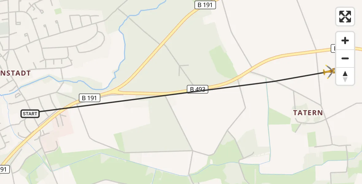 Flugroute Rettungshubschrauber Uelzen - Uelzen, 25 Oktober 2026, 08:04