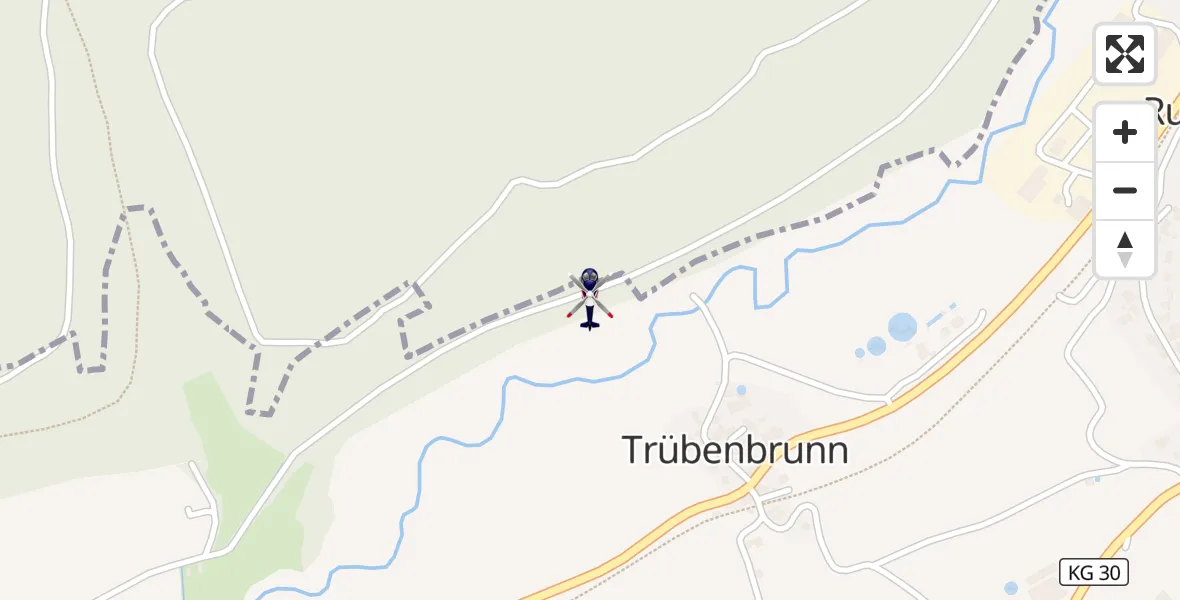 Flugroute Polizeihubschrauber Zeitlofs - Zeitlofs, 25 Oktober 2026, 11:02