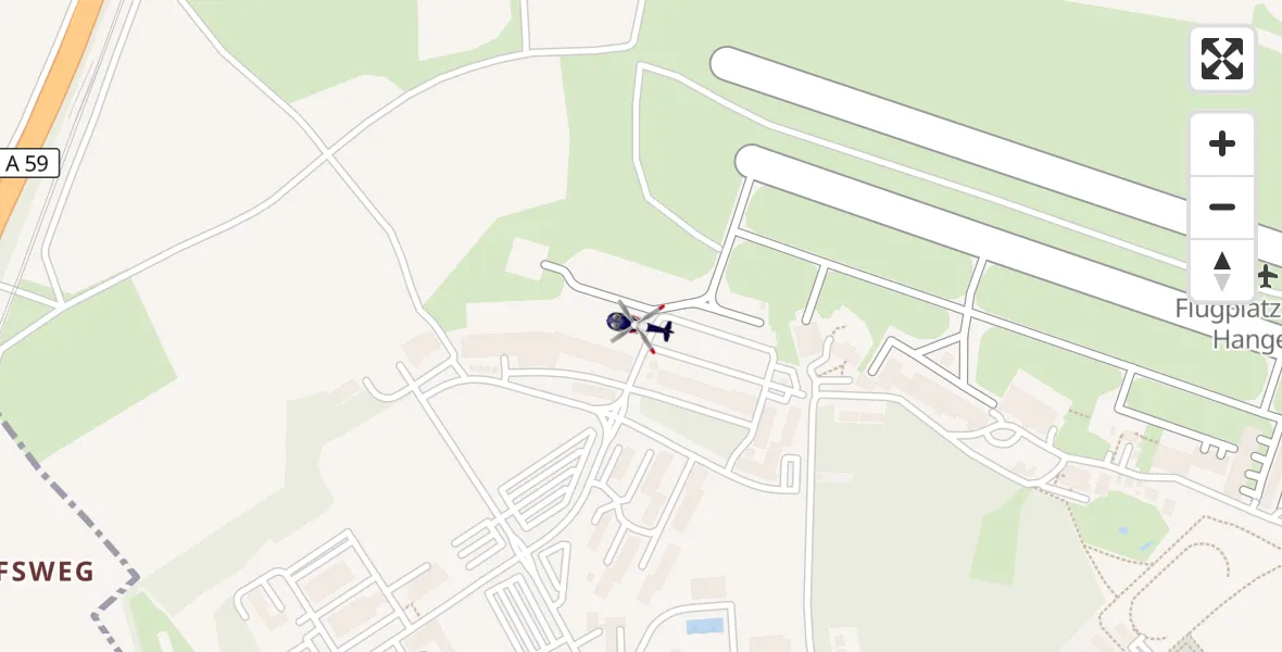 Flugroute Polizeihubschrauber Sankt Augustin - Sankt Augustin, 26 Oktober 2026, 00:12