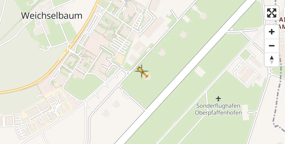 Flugroute Rettungshubschrauber Oberpfaffenhofen Flughafen - Oberpfaffenhofen Flughafen, 26 Oktober 2026, 09:40