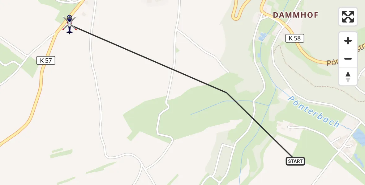 Flugroute Polizeihubschrauber Andernach - Andernach, 26 Oktober 2026, 10:08