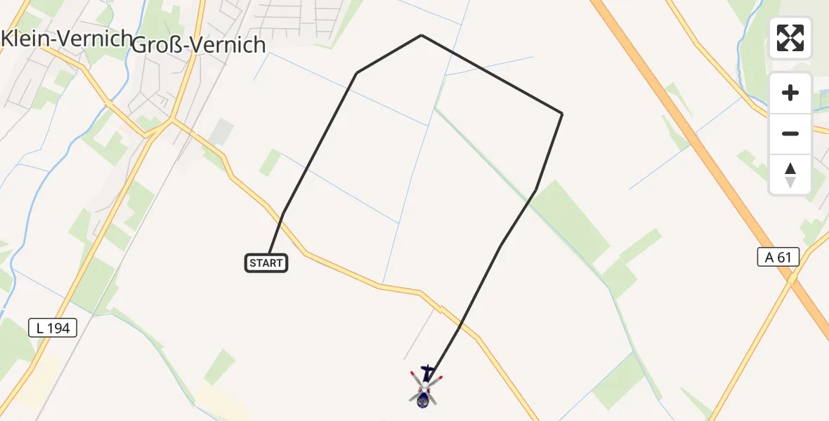 Flugroute Polizeihubschrauber Weilerswist - Weilerswist, 26 Oktober 2026, 10:18